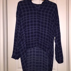 High to low, Color:Ocean Floor Plaid, large, NWT